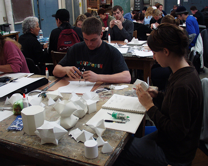 The classrom is a place to experiment, make friends, enjoy camaraderie, get inspired, and work hard. In this space, disconnect from social media and connect with your fellow students. working_1