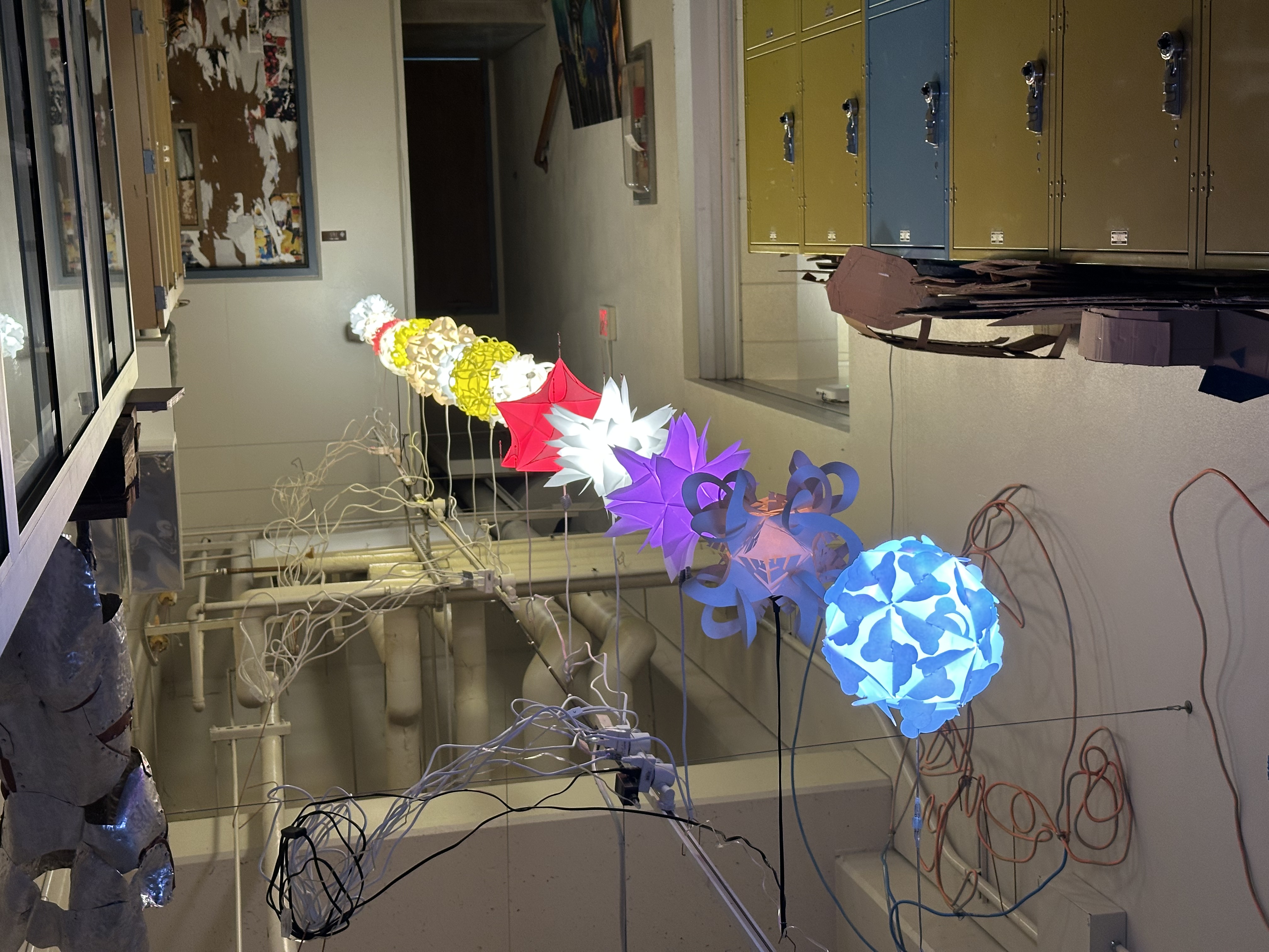 Lamps in the hallway, Spring 2025. lamps-in-hallway